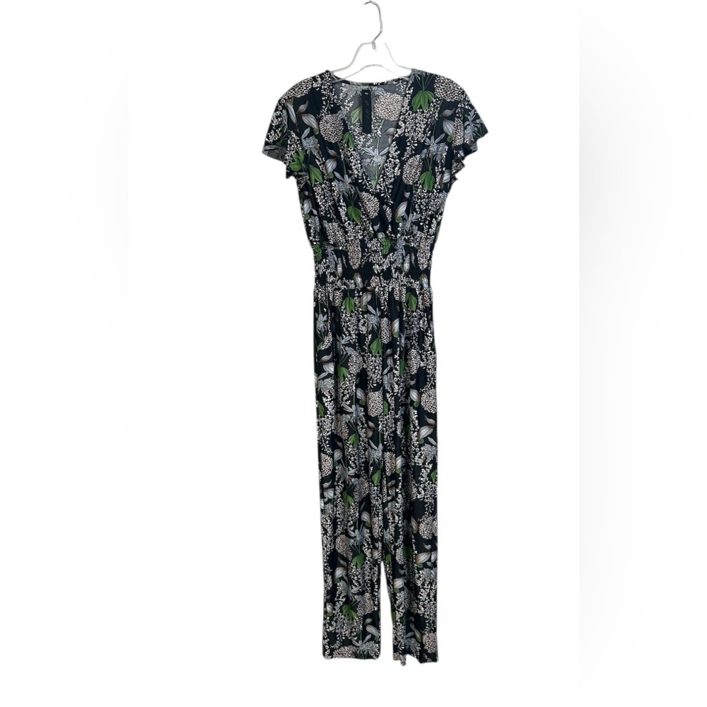 C-Mode Women’s NWT Short Sleeve Floral Pants Romper Jumpsuit Size L/XL
